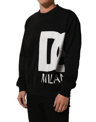 Black Cotton Logo Print Sweatshirt Sweater