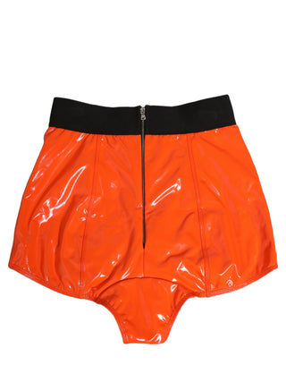 Orange Polyester Logo High Waist Girdle Underwear