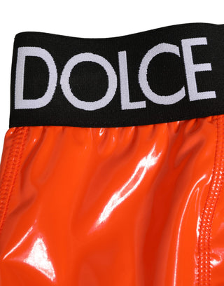 Orange Polyester Logo High Waist Girdle Underwear