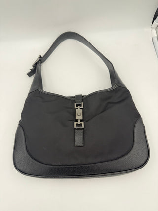 Bolso de mano GUCCI JACKIE de cuero y lona