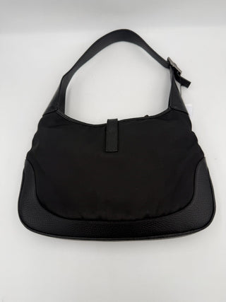 Bolso de mano GUCCI JACKIE de cuero y lona