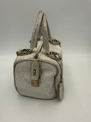 FENDI Mini Bauletto FF Zucchino Laminated Handbag