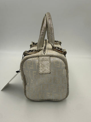 FENDI Mini Bauletto FF Zucchino Laminated Handbag