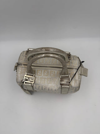 FENDI Mini Bauletto FF Zucchino Laminated Handbag