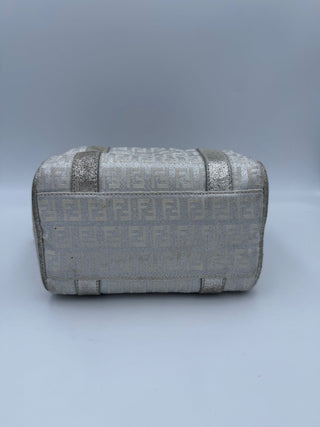 FENDI Mini Bauletto FF Zucchino Laminated Handbag