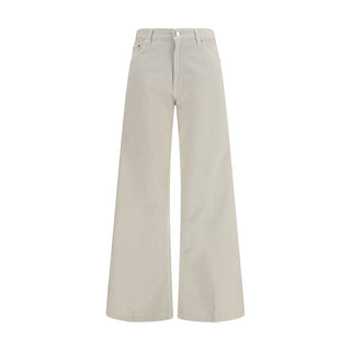 White Cotton Relaxed Fit Jeans