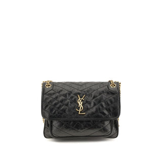 Black Calf Leather Bos Taurus Shoulder Bag