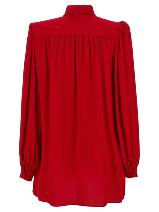 Red Silk Blouse