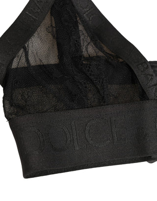Black Logo Monogram Soft Cup Brassiere Underwear