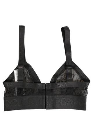 Black Logo Monogram Soft Cup Brassiere Underwear