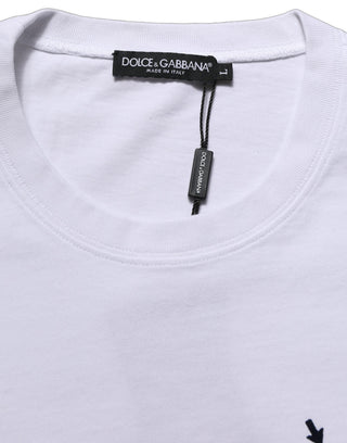 White Blue Stripe Cotton Short Sleeve T-shirt