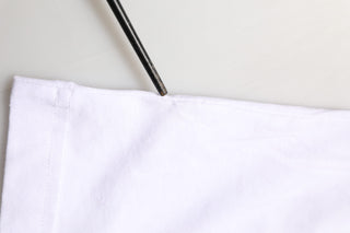 White Cotton Logo Print Crew Neck T-shirt