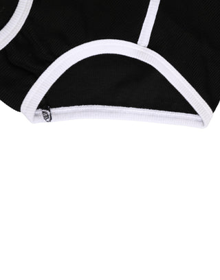 Black White Logo Waistband Coulotte Panty Underwear