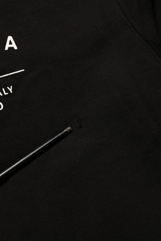 Black Cotton Logo Print Sweatshirt Sweater
