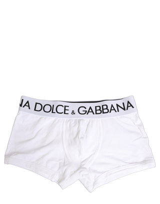 Ropa interior tipo bóxer regular de algodón elástico blanco  