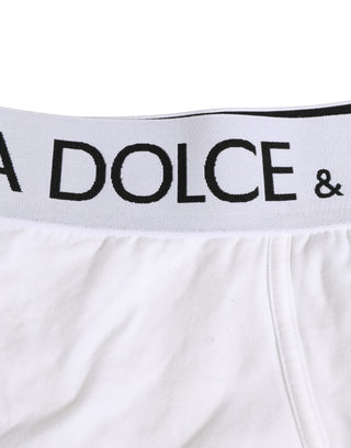 Ropa interior tipo bóxer regular de algodón elástico blanco  