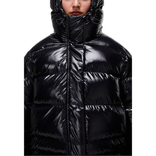 Black Recycled Polyester Full-Length Jacket