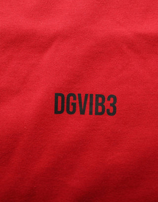 Red Cotton Graphic Print Crew Neck T-shirt