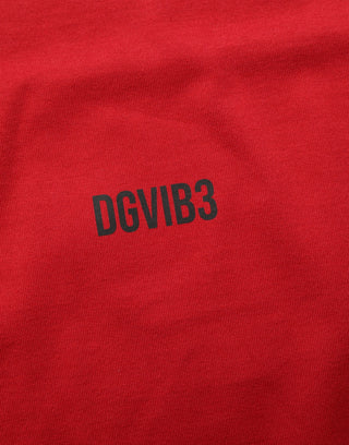 Red Cotton Graphic Print Crew Neck T-shirt