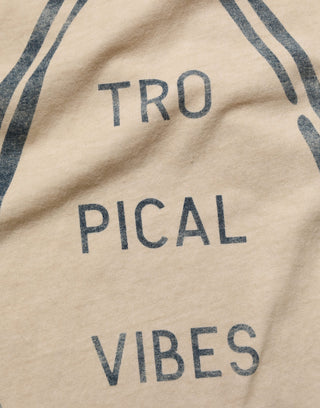 Beige Cotton Graphic Print Crew Neck T-shirt