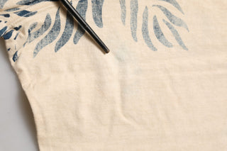 Beige Cotton Graphic Print Crew Neck T-shirt