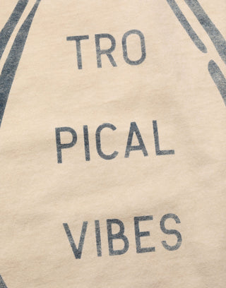 Beige Cotton Graphic Print Crew Neck T-shirt