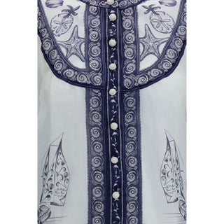 Multicolor Ramie Pattern Shirt