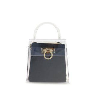 Bolso de mano negro de PVC