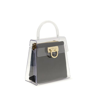 Bolso de mano negro de PVC