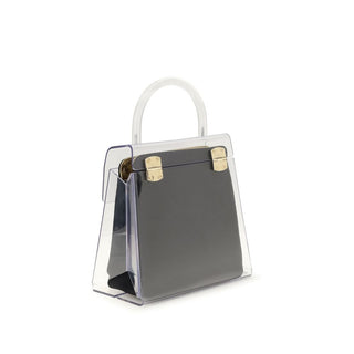 Bolso de mano negro de PVC