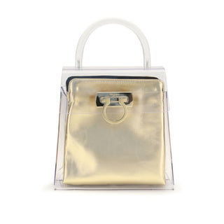 Bolso de mano negro de PVC