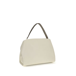 Beige Calf Leather Bos Taurus Shoulder Bag