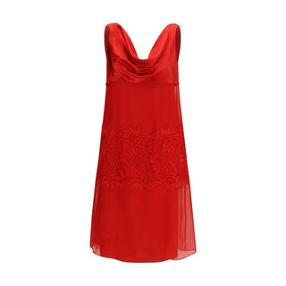Vestido de cóctel multicolor de seda