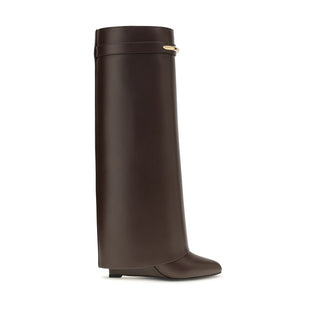 Botas de tacón alto Bos Taurus de piel de becerro marrón