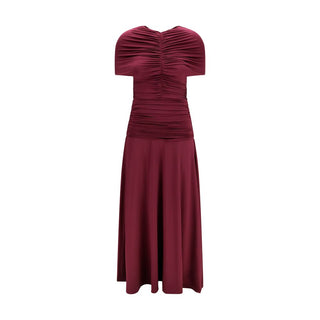Bordeaux Viscose Casual Dress