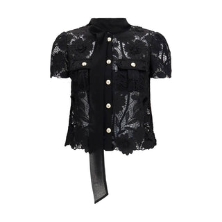 Black Polyester Blouse