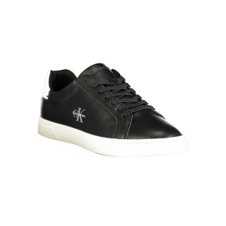 Black Polyurethane Womens Sneaker