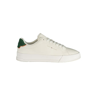 White Polyurethane Men's Sneaker