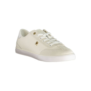 White Polyurethane Women's Sneaker