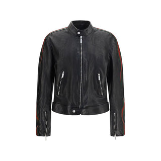 Black Buffalo Leather Bomber