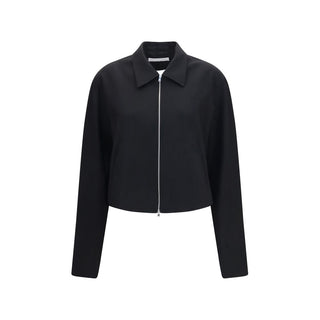 Chaqueta larga de lana negra Oves Aries