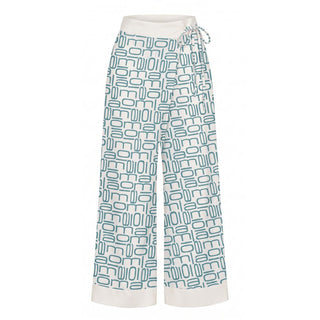 Blue Silk Women's Pants