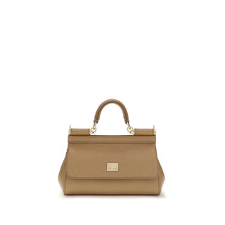 Beige Calf Leather Bos Taurus Handbag