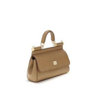 Beige Calf Leather Bos Taurus Handbag