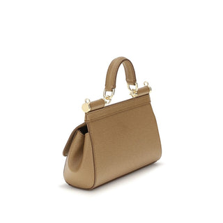 Beige Calf Leather Bos Taurus Handbag