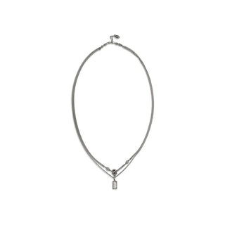 Collar de latón plateado