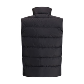 Black Recycled Polyamide Sleeveless Jacket