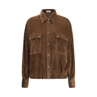 Brown Viscose Pattern Shirt