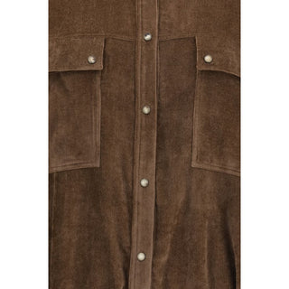 Brown Viscose Pattern Shirt