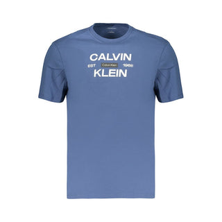 Blue Cotton Men's T-Shirt